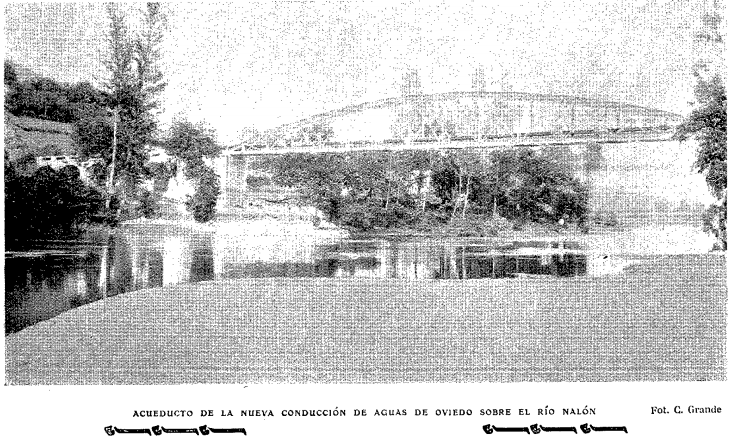 Acueducto sobre el río Nalón para la conducción de aguas del Aramo a Oviedo (Diario ABC (Madrid), 14/08/1903)
